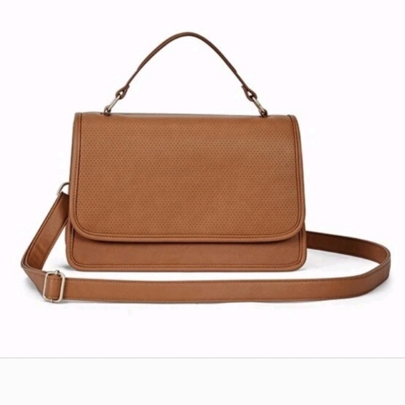 thirty-one Handbags - Thirty One Top Handle Faux Leather Crossbody Bag